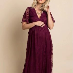Pink blush maternity dress